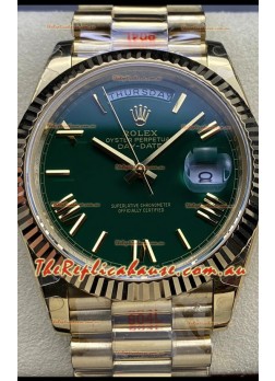 Rolex Day Date Presidential 18K Rose Gold Watch 40MM - Olive Green Dial 1:1 Mirror Quality