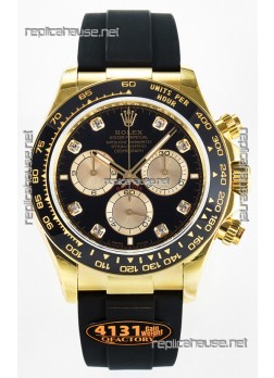 Rolex Cosmograph Daytona M126518 Yellow Gold Black Diamonds Dial Original Cal.4131 Movement