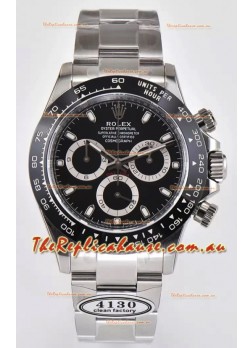 Rolex Cosmograph Daytona M116500LN Original Cal.4130 Movement - 904L Steel Watch in Black Dial