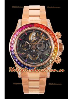 Rolex Daytona Blaken Gold 1:1 Swiss Mirror Replica Skeleton Dial Cal.4130 Movement