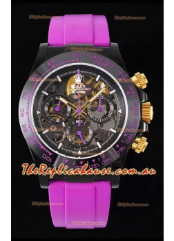 Rolex Daytona Blaken Pink 1:1 Swiss Mirror Replica Skeleton Dial Cal.4130 Movement