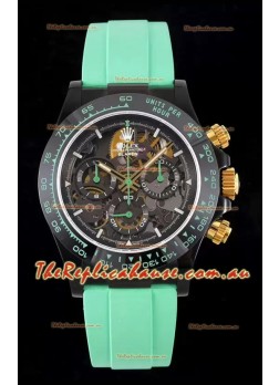 Rolex Daytona Blaken Green 1:1 Swiss Mirror Replica Skeleton Dial Cal.4130 Movement