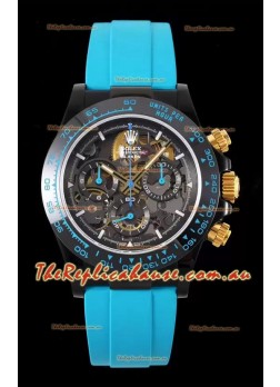 Rolex Daytona Blaken Blue 1:1 Swiss Mirror Replica Skeleton Dial Cal.4130 Movement