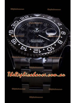 Rolex GMT Swiss "Titan Revenge" All Black Swiss Replica Watch Swiss ETA 3186 Movement 