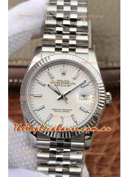 Rolex Datejust 36MM ETA-3135 Movement Swiss Replica in 904L Steel in White Dial 