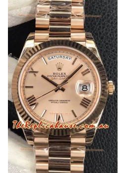 Rolex Day Date Presidential 904L Steel Rose Gold 40MM - Rose Gold Dial 1:1 Mirror Quality Watch