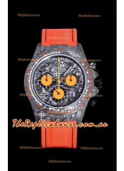 Rolex Daytona DiW Orange Edition Edition Forged Cabon Casing 1:1 Mirror Replica