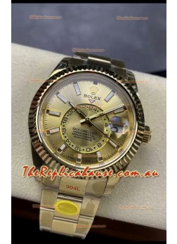 Rolex Sky-Dweller Yellow Gold Oyster 42MM 1:1 Mirror Replica Watch