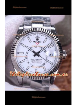 Rolex Sky-Dweller REF# M326934 White Dial Watch in 904L Steel Case 1:1 Mirror Replica