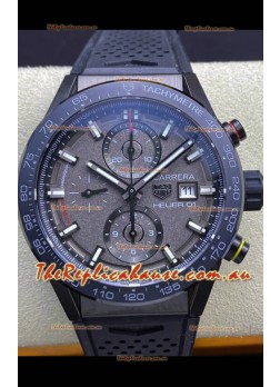 Tag Heuer Carrera Heuer 01 Swiss Replica Watch in Ceramic Casing - Grey Dial 