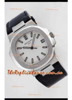 Patek Philippe Nautilus 5711/1A-011 1:1 Mirror Swiss Replica Watch in White Dial 904L Steel 
