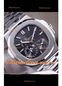 Patek Philippe Nautilus 5712/1A 1:1 Quality Swiss Replica Watch in Grey Dial Steel Strap