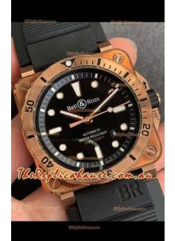 Bell & Ross BR03-92 Diver Rose Gold Swiss Replica Watch 1:1 Mirror Replica