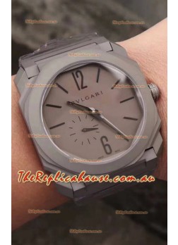 Bvlgari Octo Finissmo Edition 1:1 Mirror Replica Sandblasted Ceramic Casing and Strap 