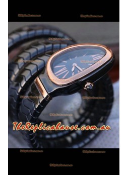 Bvlgari Serpenti Edition Black Ceramic Replica Watch in 1:1 Mirror Quality 