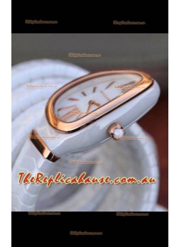 Bvlgari Serpenti Edition White Ceramic Replica Watch in 1:1 Mirror Quality 