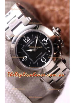 Pasha De Cartier 1:1 Mirror Quality Automatic Swiss Replica Watch 32MM - Black Dial