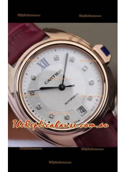 Cle De Cartier Automatic Swiss Replica Watch in Rose Gold Casing - 35MM