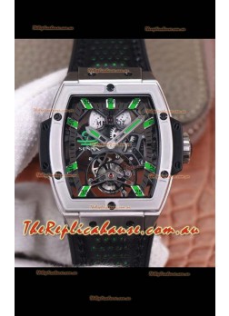 Hublot Masterpiece MP Senna Edition Genuine Tourbillon Swiss Replica Watch in Titanium Casing