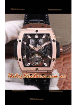 Hublot Masterpiece MP Edition Genuine Tourbillon Swiss Replica Watch In Rose Gold Casing