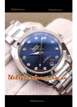 Omega Seamaster Aquaterra 150M 34MM Swiss Replica Watch in Blue Dial