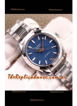 Omega Seamaster Aquaterra 150M 34MM Swiss Replica Watch in Blue Dial