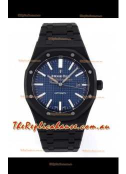 Audemars Piguet Royal Oak PVD Coated Swiss Replica Watch 3120 Swiss Movement - Blue Dial 