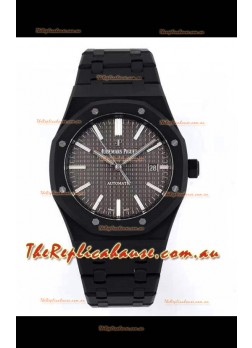 Audemars Piguet Royal Oak PVD Coated Swiss Replica Watch 3120 Swiss Movement - Grey Dial 