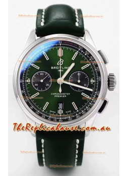 Breitling Premier B01 Chronograph 42 Edition Watch 1:1 Mirror Quality in Green Dial 