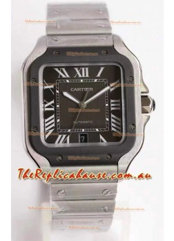 Cartier Santos De Cartier XL 1:1 DLC Bezel Swiss Replica Watch 40MM