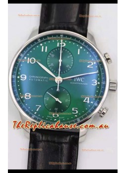 IWC Portuguese Chronograph Swiss Replica Watch in Steel Case - 1:1 Mirror Replica Edition