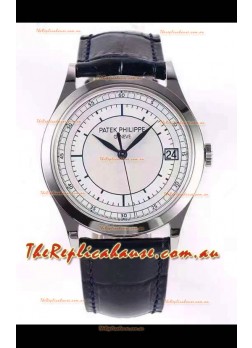 Patek Philippe Calatrava 5296 Sector Dial 1:1 Mirror Swiss Replica Watch Steel Casing