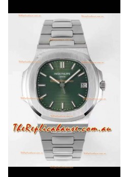 Patek Philippe Nautilus 5711/1A-014 1:1 Mirror Swiss Replica Watch in Green Dial 904L Steel 