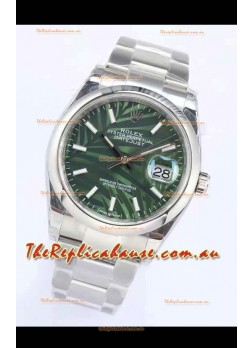 Rolex Datejust Palm Motif Dial 36MM Cal.3135 Movement Swiss Replica Watch in 904L Casing