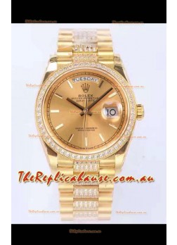Rolex Day Date Presidential 18K Yellow Gold Watch 36MM - Gold Dial 1:1 Mirror Quality Watch