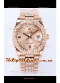 Rolex Day Date Presidential Rose Gold Watch 36MM - Rose Gold Dial 1:1 Mirror Quality Watch