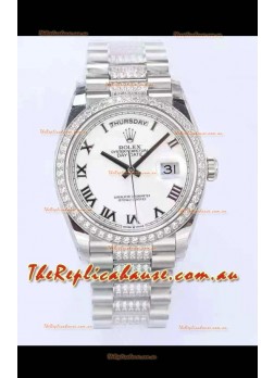 Rolex Day Date Presidential 904L Steel 36MM - White Roman Dial 1:1 Mirror Quality Watch