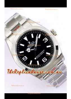 Rolex Explorer I Black Dial - 904L Steel in 3235 Swiss Automatic Movement