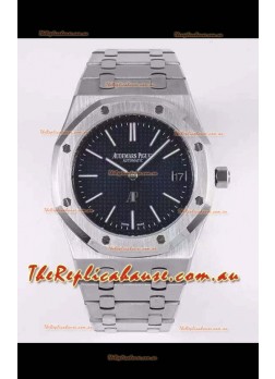 Audemars Piguet Royal Jumbo Oak Extra Thin Swiss Replica - 1:1 Mirror Replica Watch 904L Steel Blue Dial