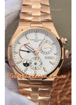 Vacheron Constantin Overseas Power Reserve Swiss Replica Watch in Rose Gold Casing