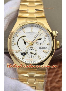 Vacheron Constantin Overseas Power Reserve Swiss Replica Watch in Yellow Gold Casing