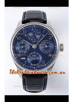 IWC Portuguese Perpetual Calendar Stainless Steel Swiss Replica Watch REF. IW503401