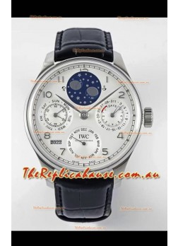 IWC Portuguese Perpetual Calendar Stainless Steel Swiss Replica Watch REF. IW503406