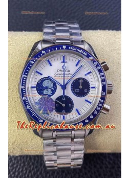 Omega Speedmaster Silver Snoopy 1:1 Replica (Rotating Globe and Snoopy at Rear)