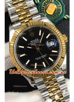 Rolex Datejust 126333 41MM Cal.3135 Swiss 1:1 Mirror Replica Watch in 904L Black Dial 