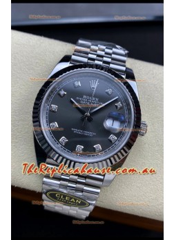 Rolex Datejust 126334 41MM ETA 3235 Swiss 1:1 Mirror Replica Watch in 904L Steel Dark Grey Dial 