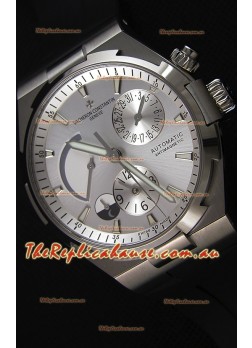 Vacheron Constantin Overseas Dual Time Steel White Dial Swiss Replica Watch 