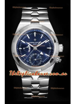 Vacheron Constantin Overseas Dual Time 1:1 Mirror Swiss Replica Watch in Blue Dial 