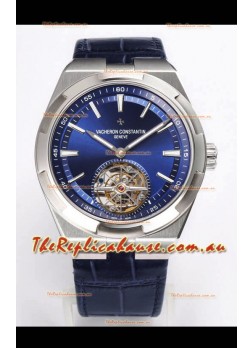 Vacheron Constantin Overseas Tourbillon Stainless Steel Leather Strap 1:1 Mirror Replica