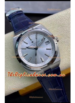 Vacheron Constantin Overseas 1:1 Mirror Swiss Replica Watch in Steel Dial - Leather Strap